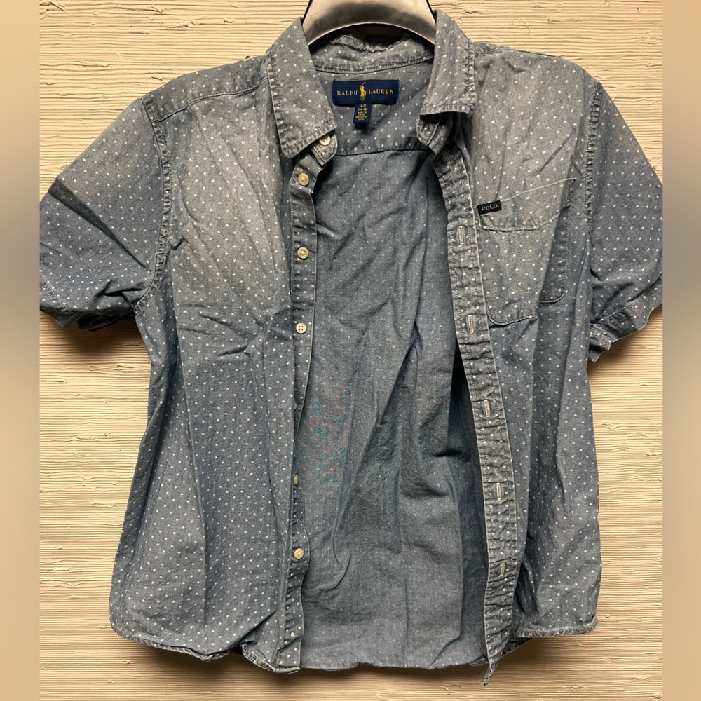 Boys button up star print shirt